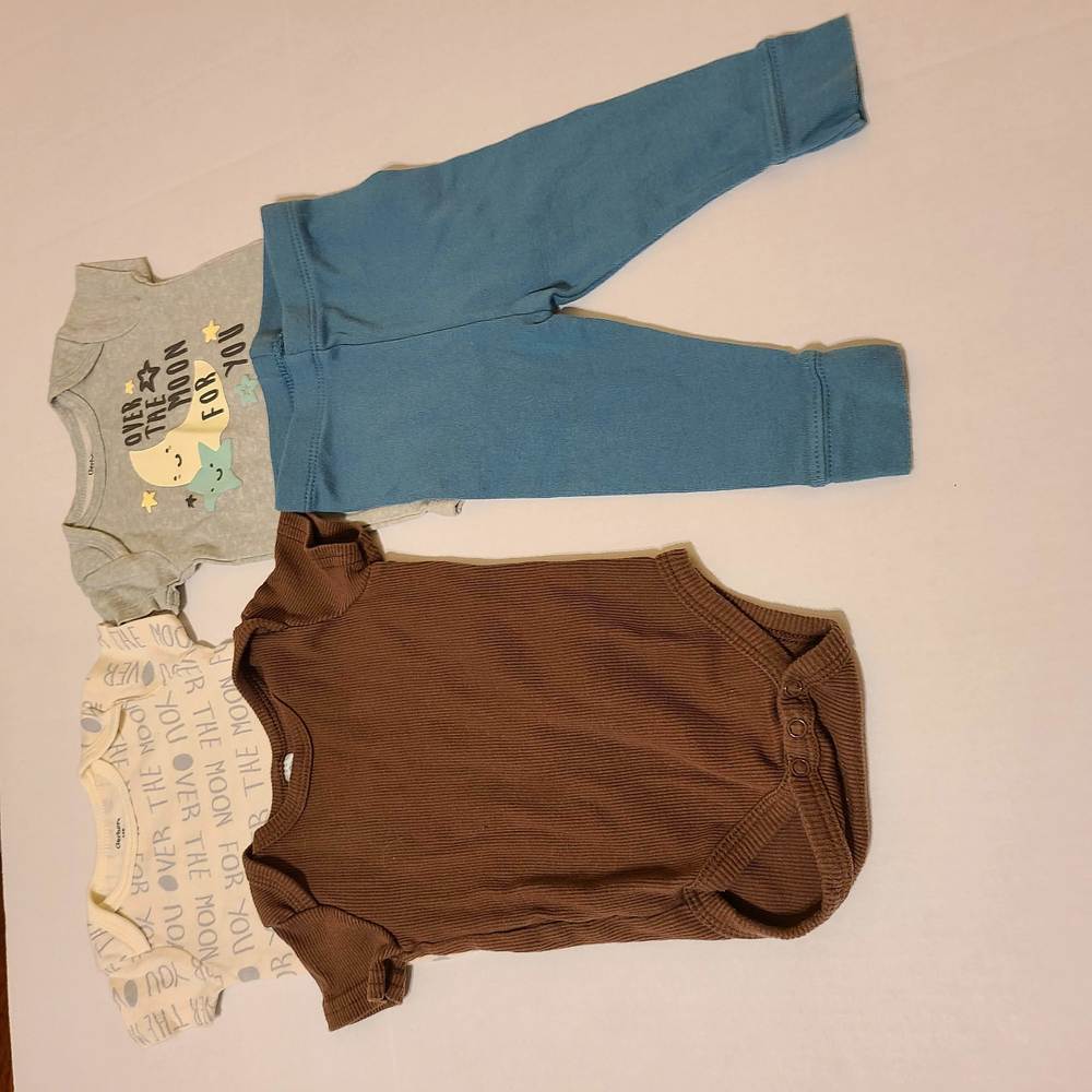 4pc GERBER/CLOUD ISLAND OUTFIT/ONESIE BUNDLE 3-6M